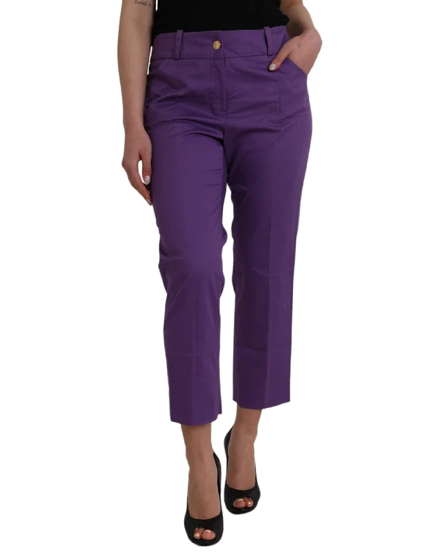 Stylish Women's Attire BENCIVENGA  Cotton MidWaist Straight Cropped Women's Pants