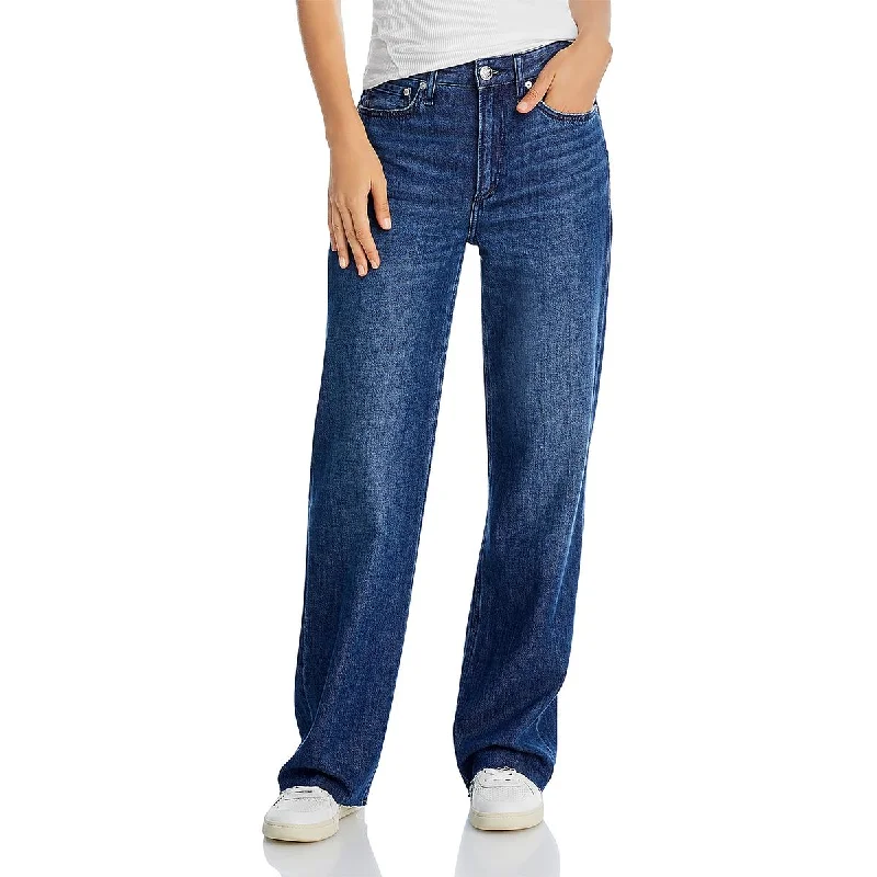 Women's Transitional Attire Womens High Waisted Unhemmed High-Waisted Jeans