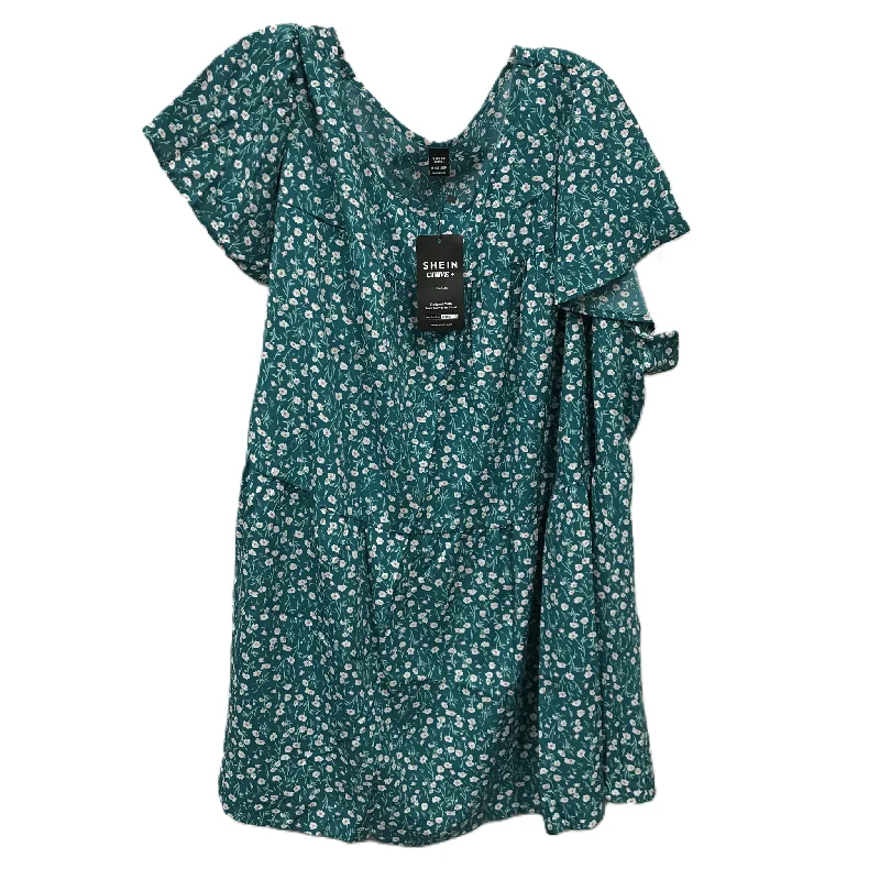 Women's Professional Garments Green Top Short Sleeve By Shein