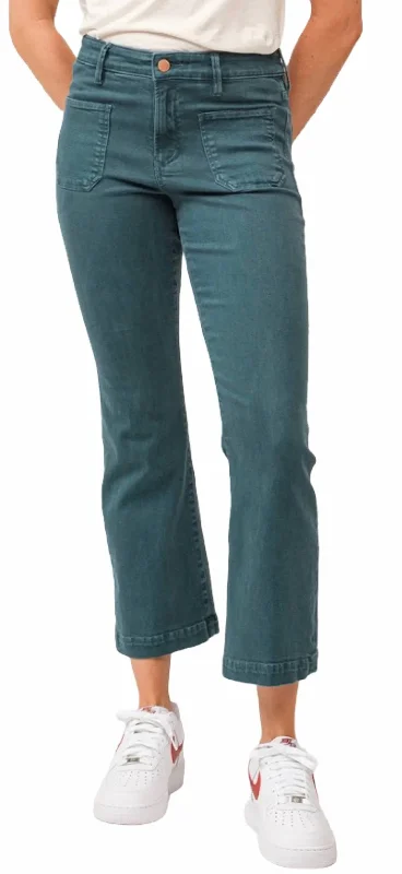 Women's Evening Wear Attire Jeanne Jeans In Deep Teal