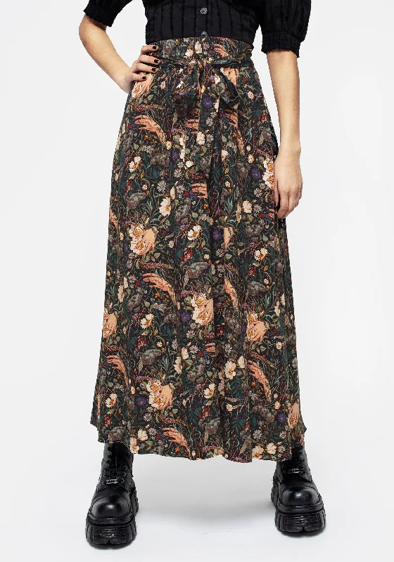 Women's Holiday Clothing Ophelia Viscose Tie Waist Midaxi Skirt