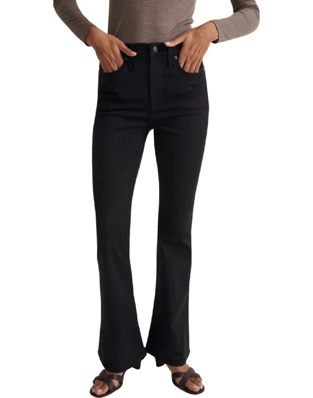 Women's Stylish Professional Garments Skinny Flare Jeans In Black