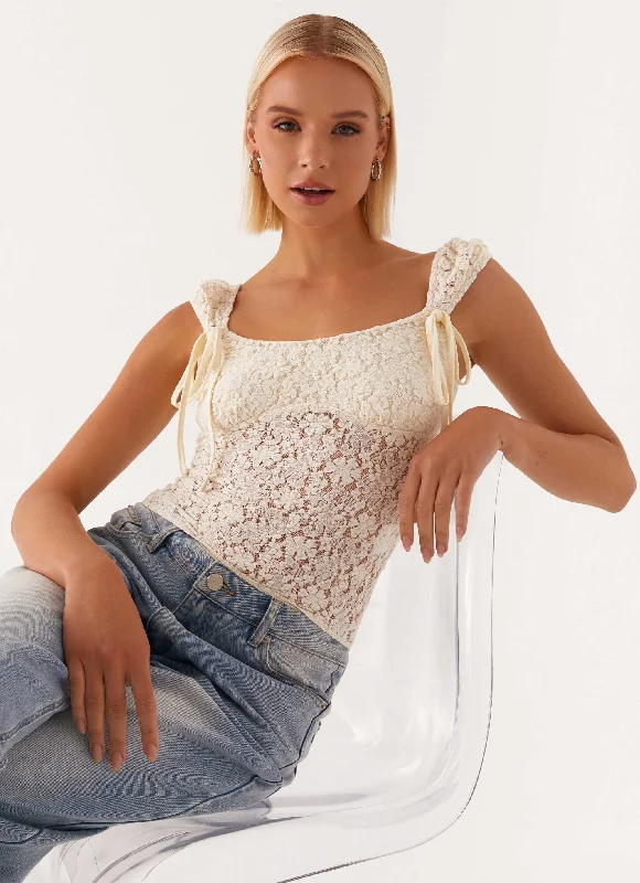 Women's Attire Xanthi Top - Ivory