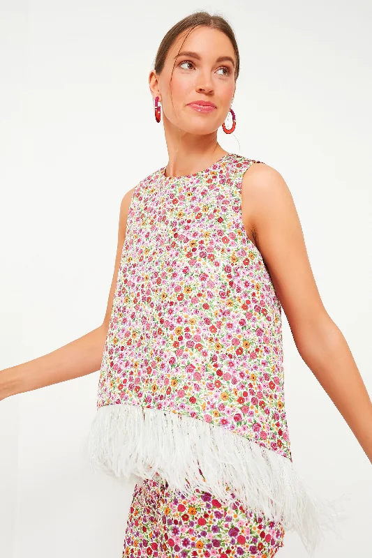 Sustainable Fashion Clothing For Women Zia La Scala Top with Feathers