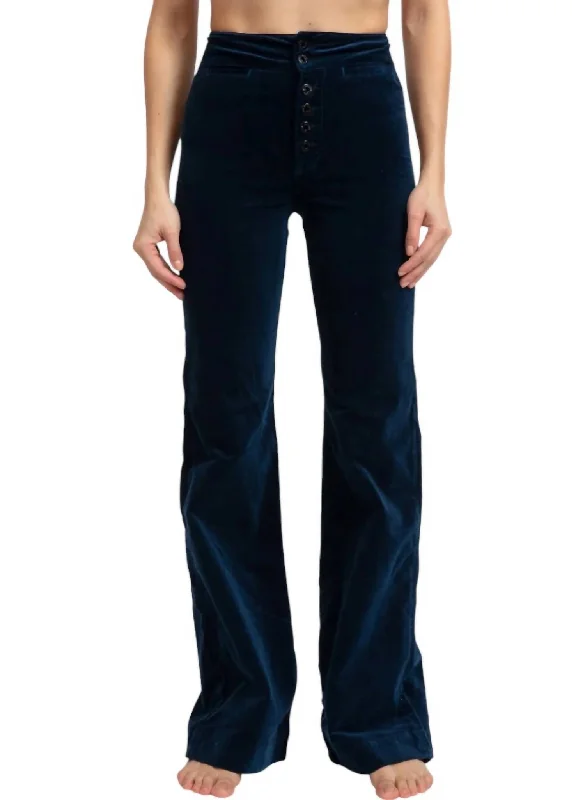 Stylish Women's Apparel Brighton Wide Leg Jeans In Navy Velvet