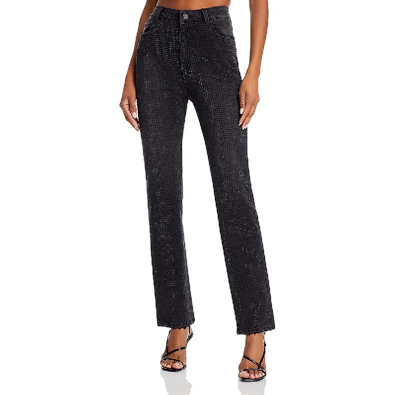 Women's Holiday Clothing Womens High Rise Emellished Ankle Jeans