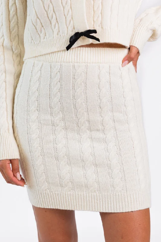 Fashionable Women's Clothing There's Always Hope Cable Knit Mini Skirt FINAL SALE