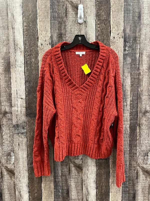 Sweater By Cme In Orange, Size: Xl