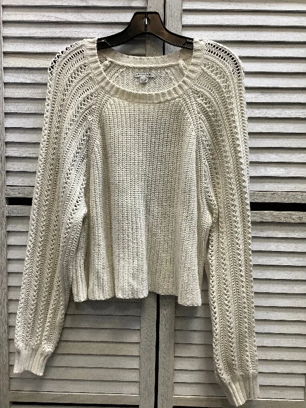 Sweater By American Eagle In Ivory, Size: Xl