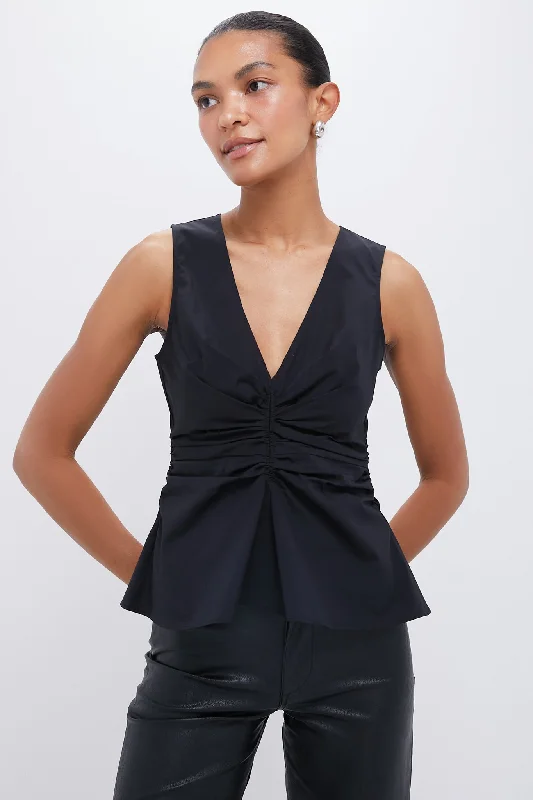 Women's Tailored Outfit Black Aiden Top