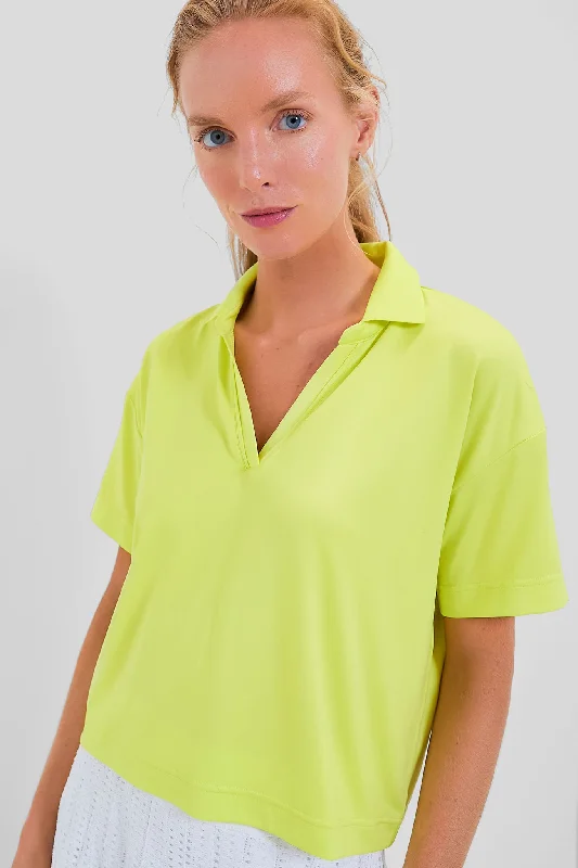 Fashionable Women's Clothing Citron Cropped Caroline Polo