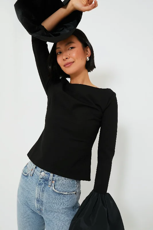 Chic Women's Outfit Black Paige Top