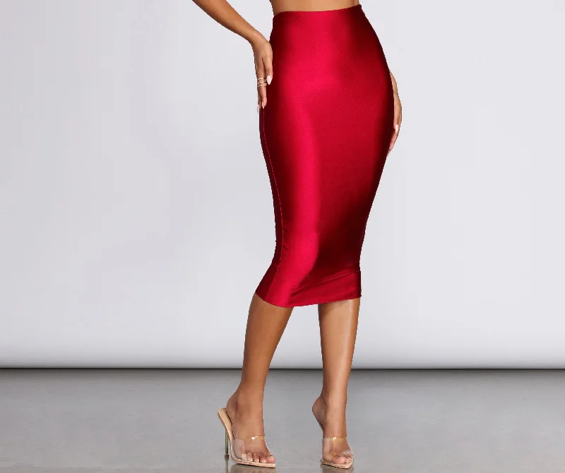 Women's Work Outfit Worst Behavior Midi Skirt