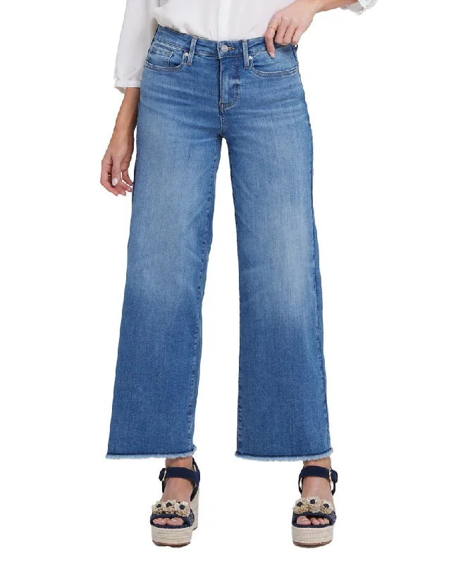 Women's Vacation Outfit NYDJ Teresa Blue Oasis Ankle Crop Jean