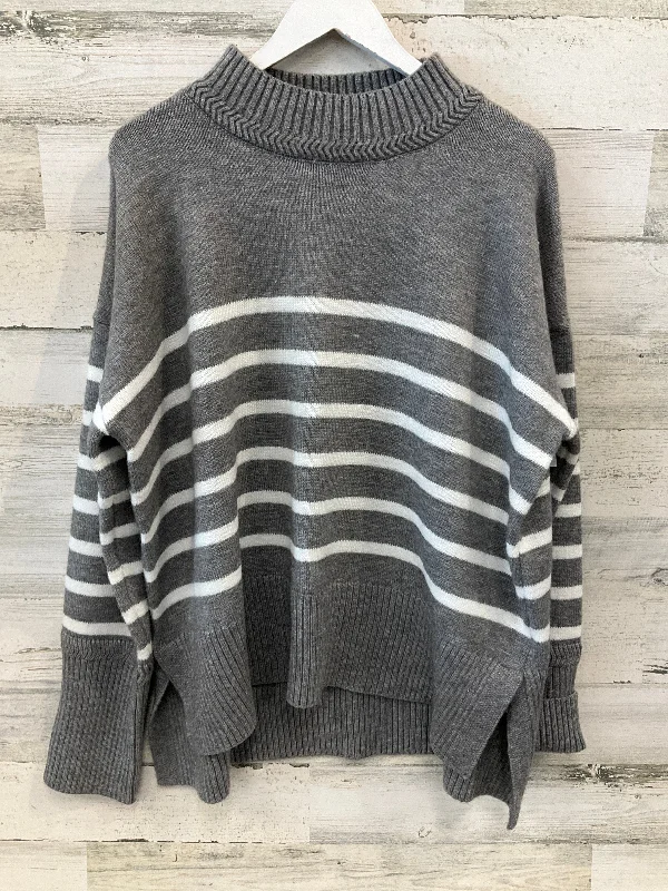 Sweater By Cme In Grey & White, Size: 1x