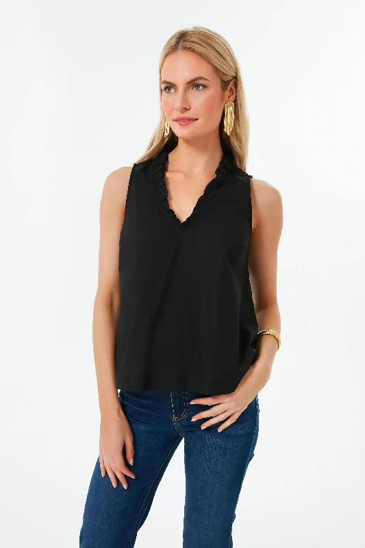 Women's Plus-Size Casual Outfit Black Veronica Top