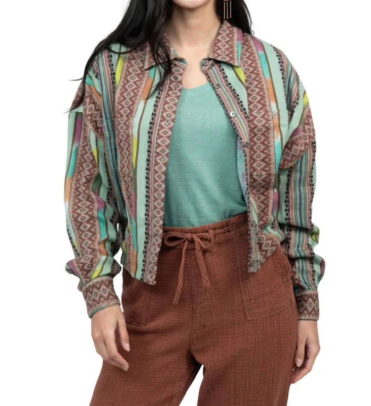 Women's Night-Out Outfit Scrape Multi Colored Jacket In Sea Glass