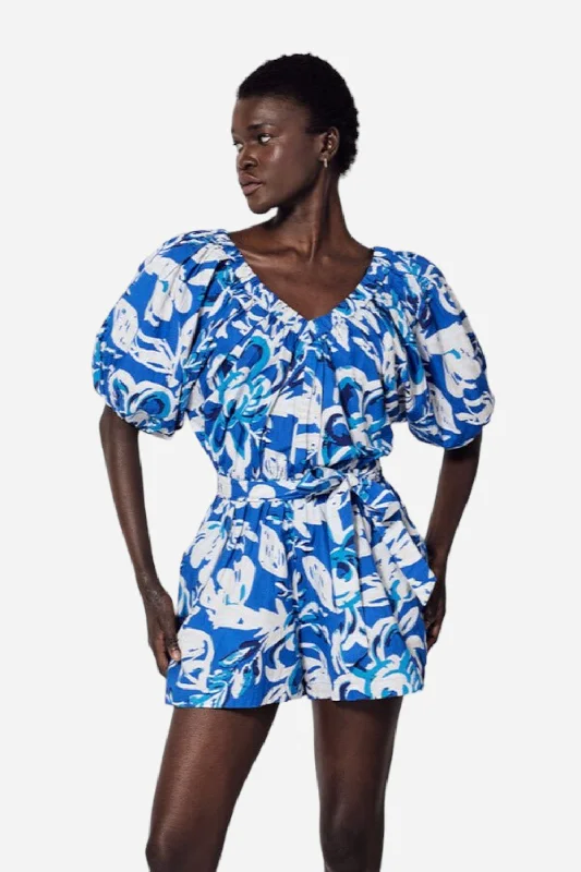 Tailored Clothing For Women Cleobella Thalia Romper in Azure Print