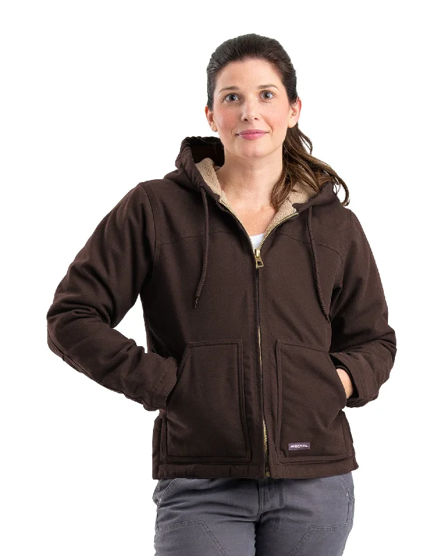 Charming Women's Garments Women's Sherpa-Lined Duck Hooded Jacket