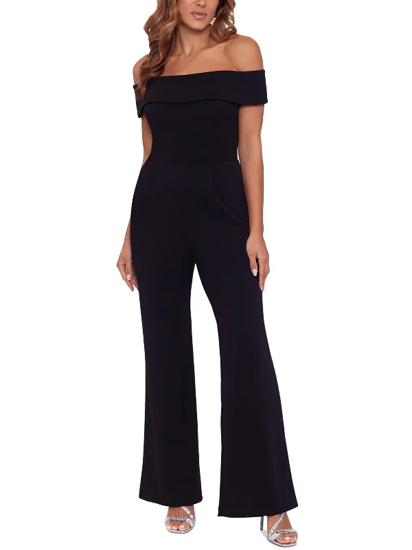 Fashionable Women's Outfit Womens Crepe Off The Shoulders Jumpsuit