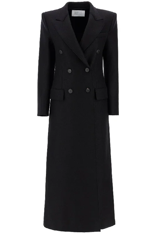 Modern Women's Attire Harris Wharf London Women's Double-Breasted Pressed Wool Coat