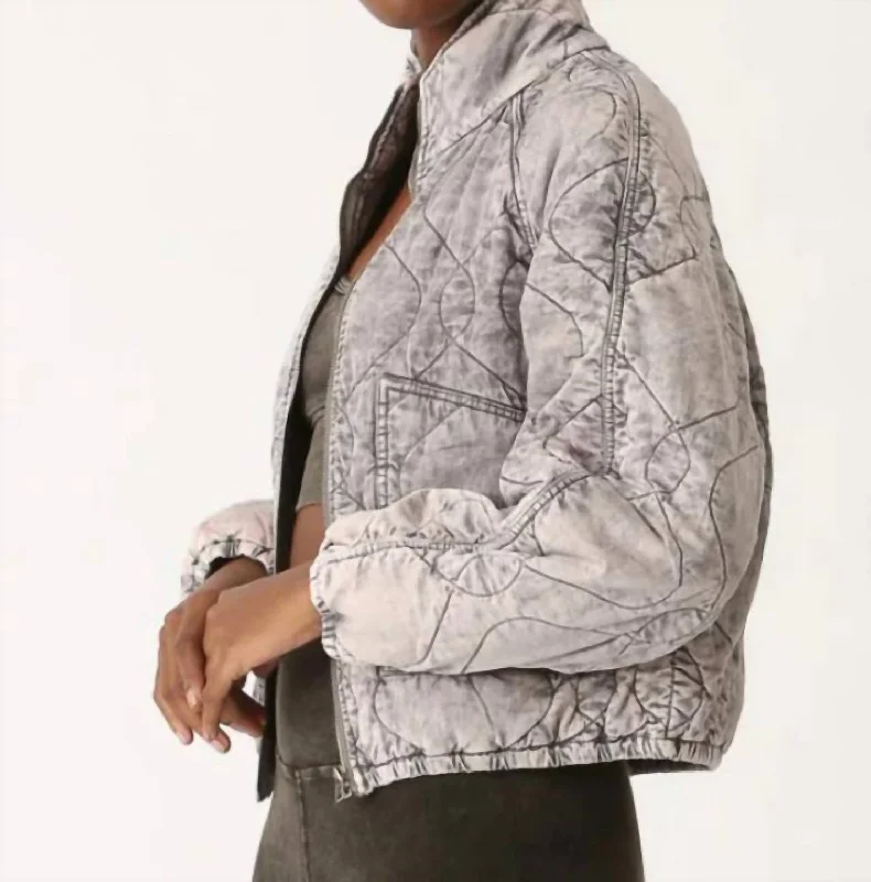 Women's Resort Garments Quilted Jacket Acid In Driftwood