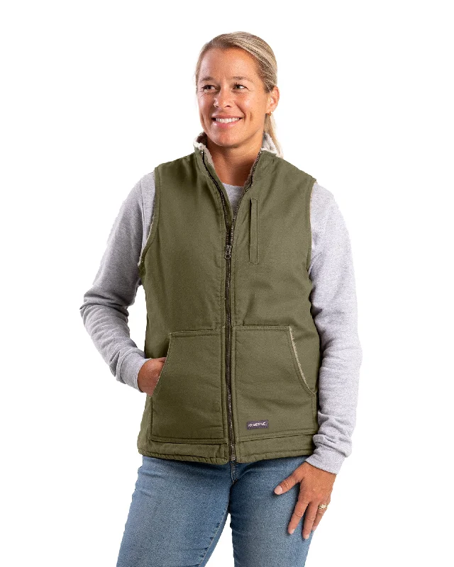 Comfortable Women's Apparel Women's Sherpa-Lined Softstone Duck Vest