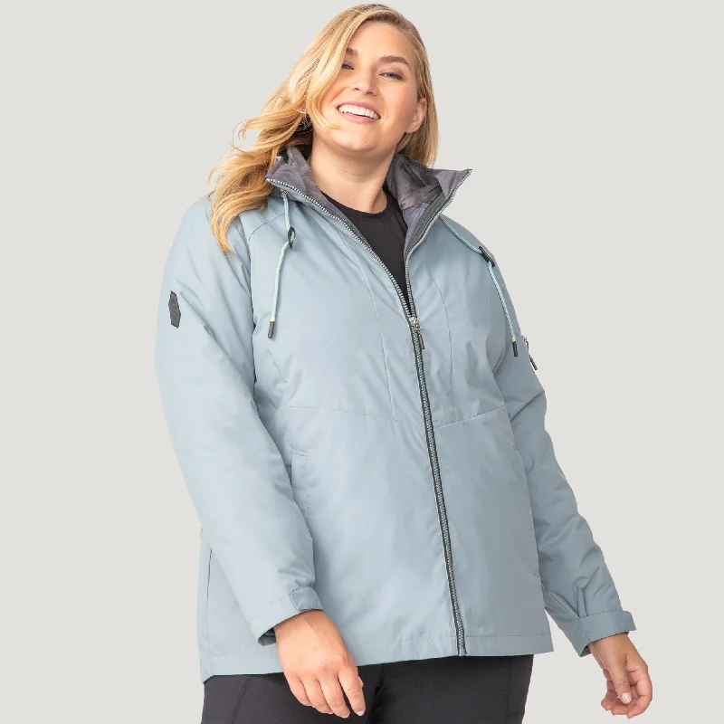 Women's Clothes For The Office Women's Plus Size Back of Bell 3-in-1 Systems Jacket