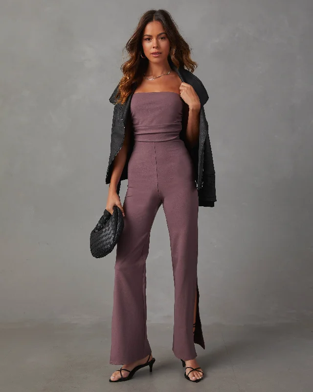 Women's Everyday Apparel Deep In My Soul Strapless Knit Jumpsuit