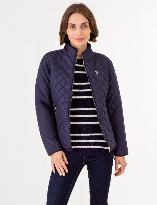 Women's Outfit QUILTED SIDE KNIT MOTO JACKET