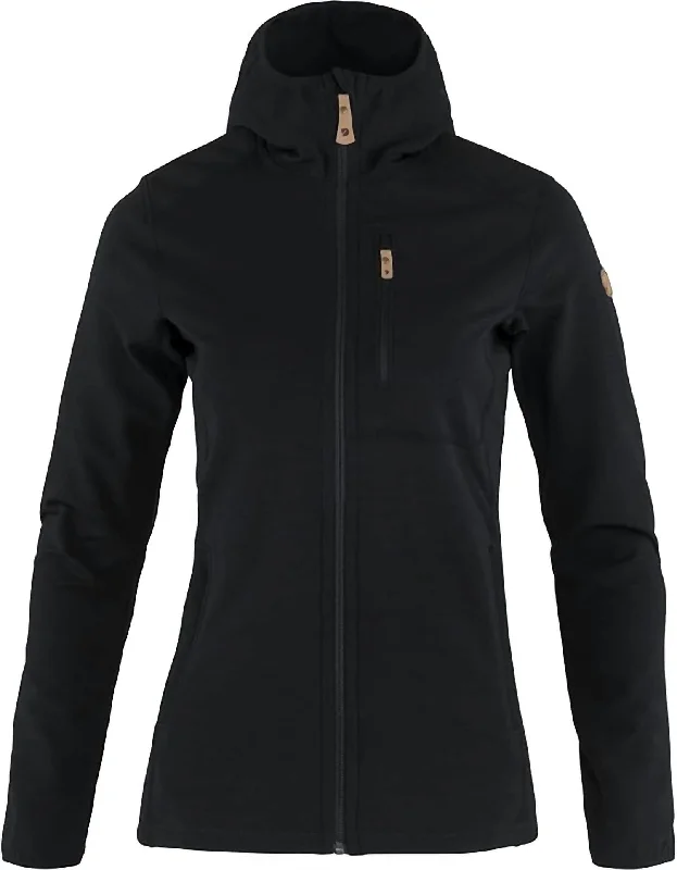 Comfortable Women's Clothing Keb Fleece Hoodie Jacket In Black