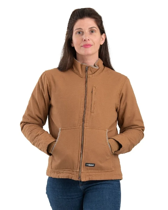 Women's Athletic Outfit Women's Sherpa-Lined Softstone Duck Jacket