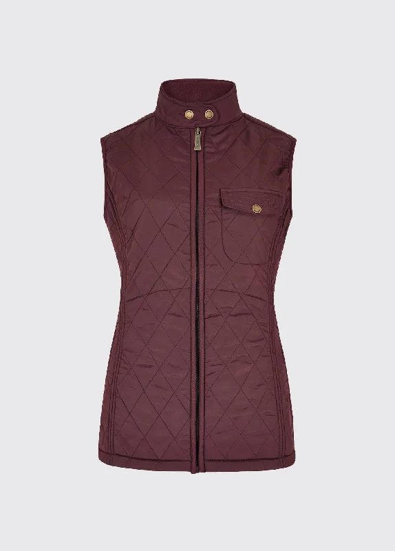 Women's Activewear Garments Rathdown Quilted Gilet - Currant