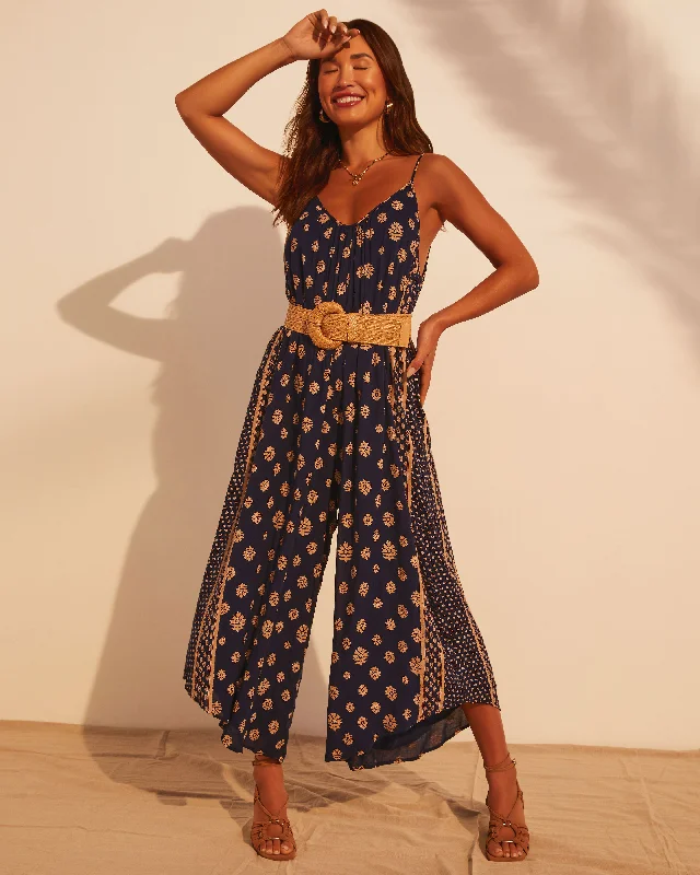 Casual Attire For Women Wanderlust Relaxed Paisley Jumpsuit