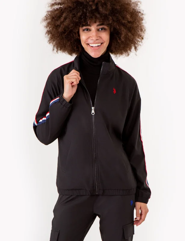 Women's Work Apparel STRETCH WOVEN SIDE TAPE TRACK JACKET