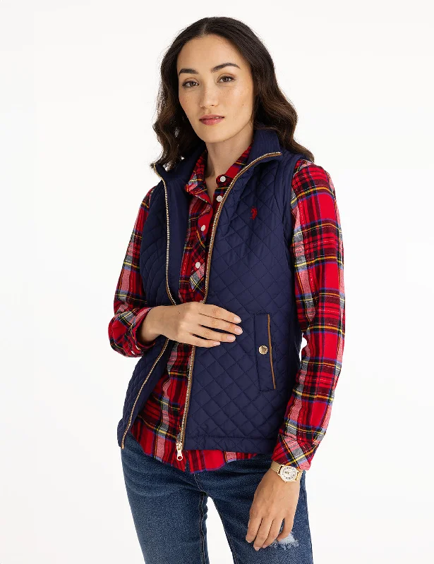 Casual Clothing For Women SIDE KNIT QUILTED VEST