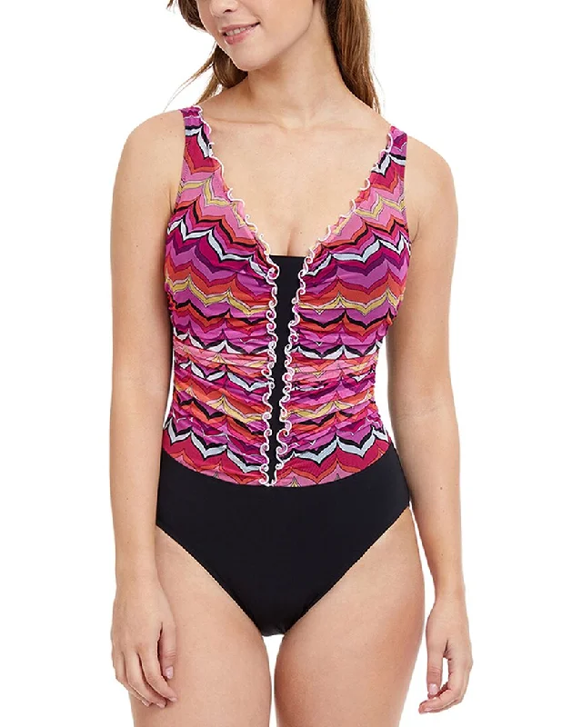 Women's Holiday Outfit Profile by Gottex Palm Springs V-Neck One-Piece