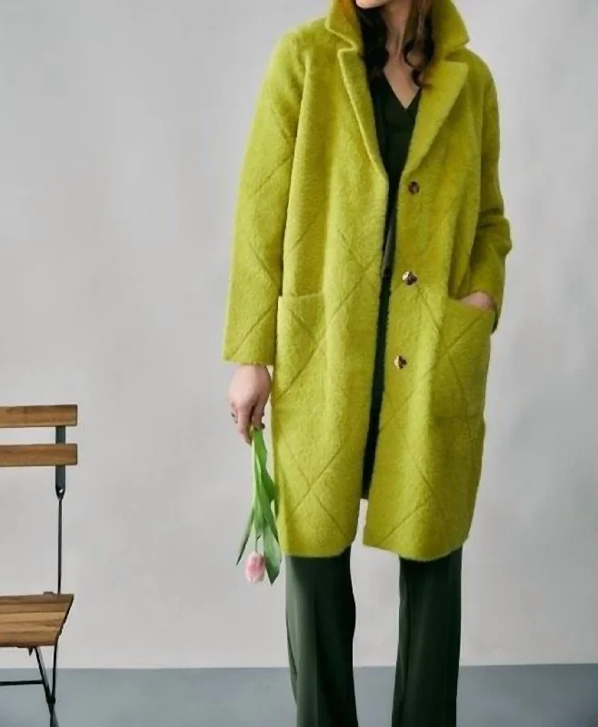 Stylish And Comfortable Clothing For Women Wasabi Notched Collared Coat