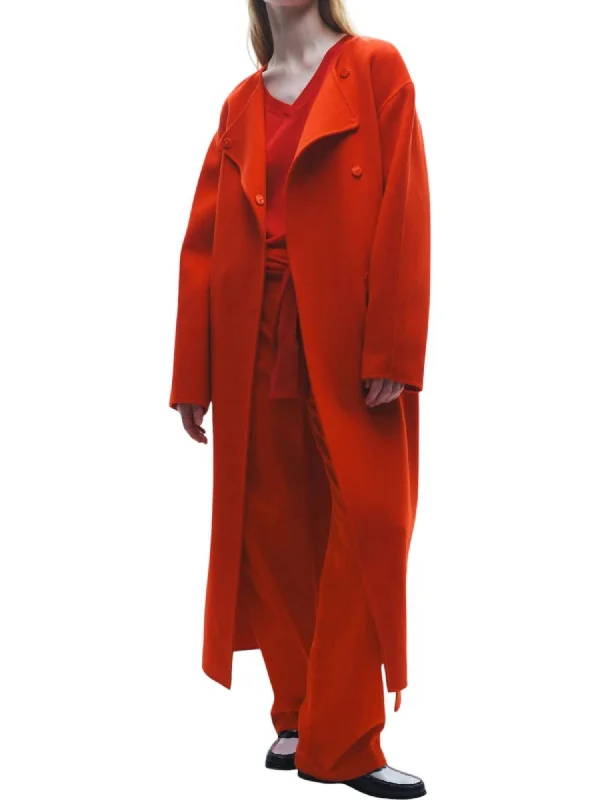 Women's Vacation Outfit Set Aspen Wool Coat In Poppy Red