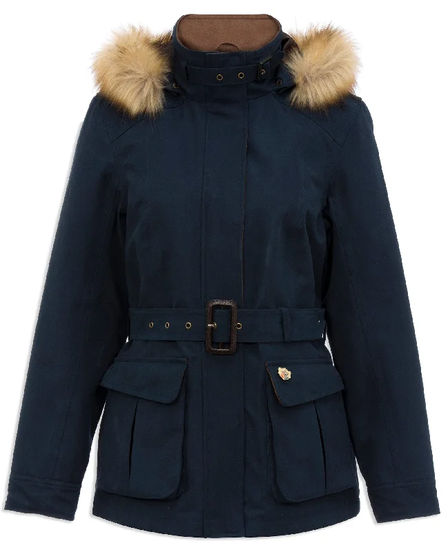 Women's Trendy Casual Outfit Alan Paine Berwick Jacket with Faux Fur Trim