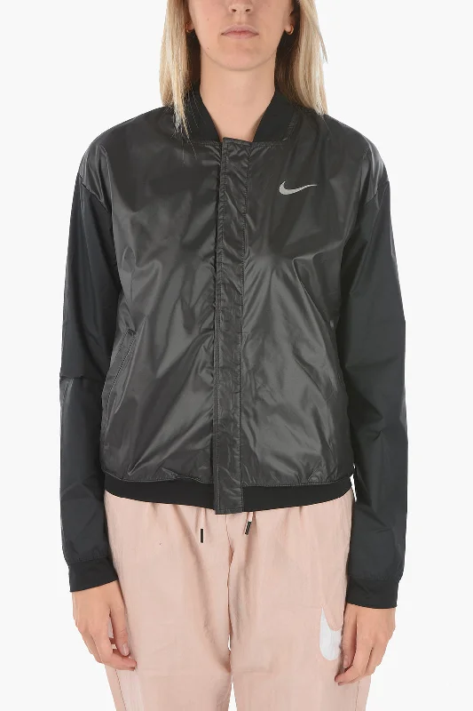 Women's Luxury Apparel Nike Logo Printed Running Bomber