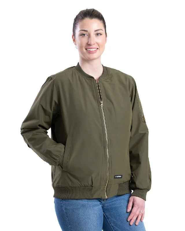 Elegant Women's Attire Women's Green Aviator Bomber Jacket