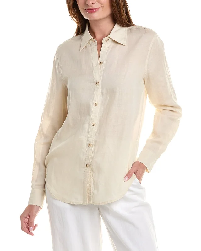 Women's Evening Attire Onia Air Linen-Blend Classic Oversized Button Down