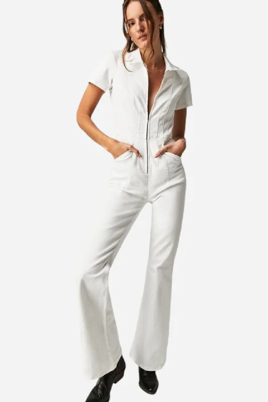 Women's Casual Wear Clothing Free People Jayde Flare Jumpsuit Pure White