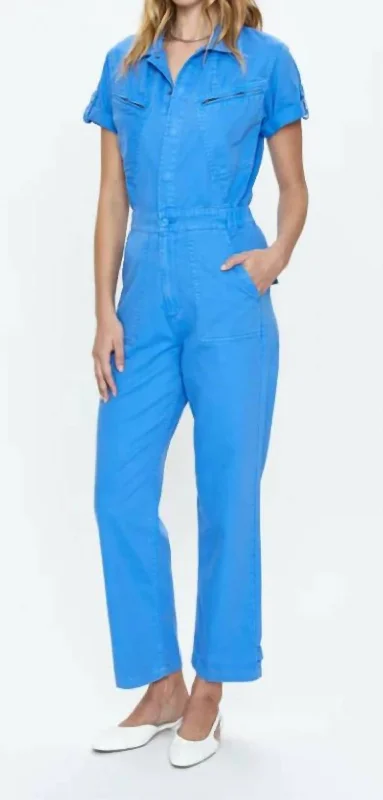 Women's Fashion Clothes Campbell Aviator Jumpsuit In Blue Belle