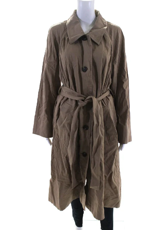 Women's Evening Clothes Everlane Womens Ash Brown The Gathered Drape Trench