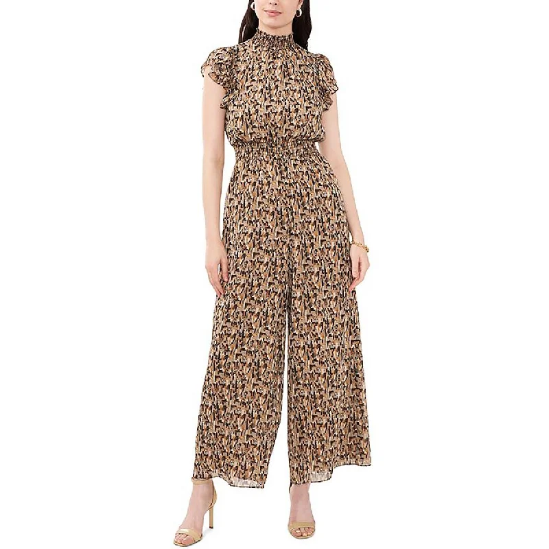 Women's Stylish Professional Apparel Womens Printed Metallic Jumpsuit