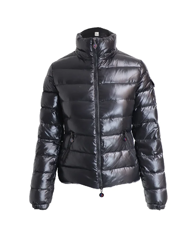 Women's High-Fashion Clothes Moncler Padded Down Jacket in Black Nylon