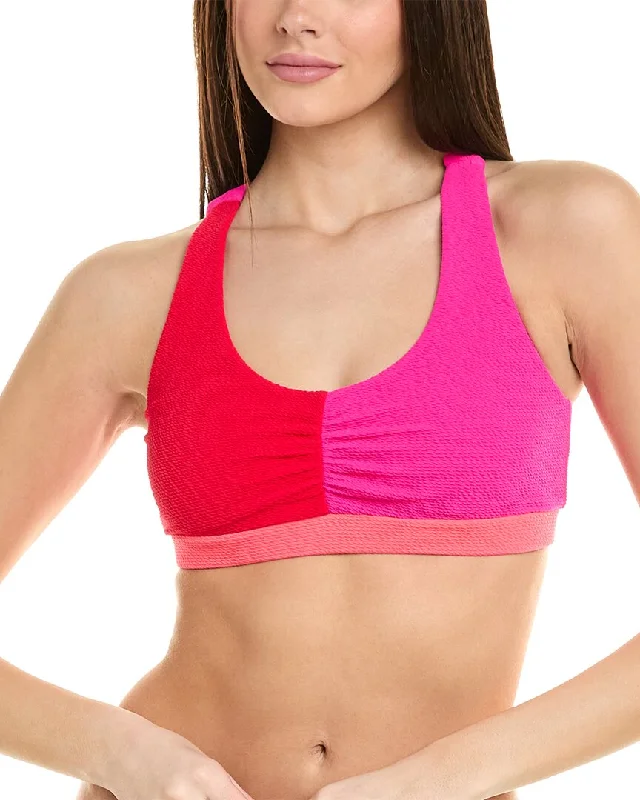 Luxury Women's Clothing Terez Textured Sport Bikini Top