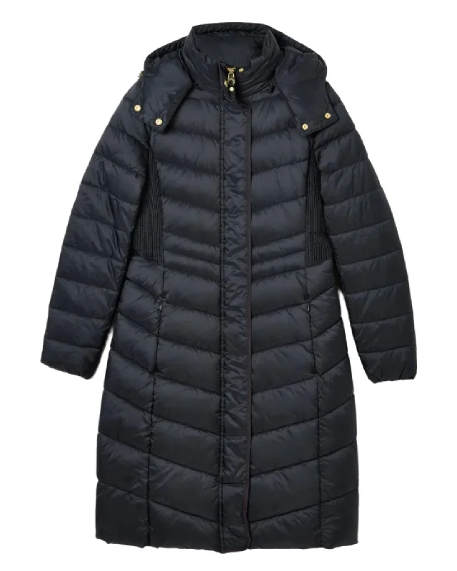 Women's Effortless Casual Outfit Joules Pembury Showerproof Longline Padded Coat